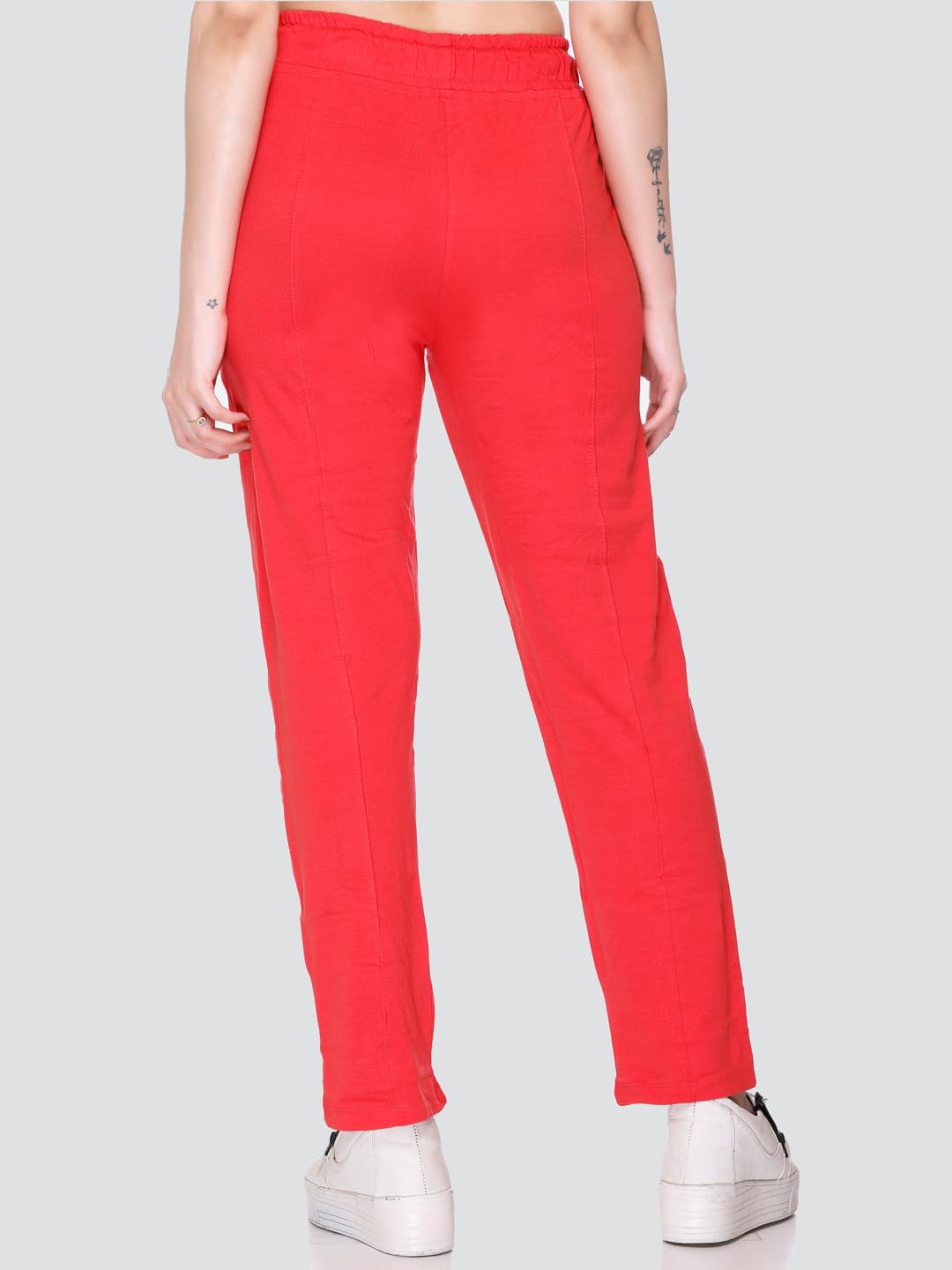 Cotton Red Loungepants For Women