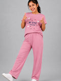 Girls Cotton T-Shirt & Pajama Set Soft Co-Ord Outfit for Kids (9-12 Years)