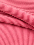 Women’s Ribbed Knit Track Pants / Relaxed Lounge Joggers with Drawstring