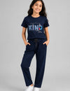 Girls Cotton T-Shirt & Pajama Set Soft Co-Ord Outfit for Kids (9-12 Years)