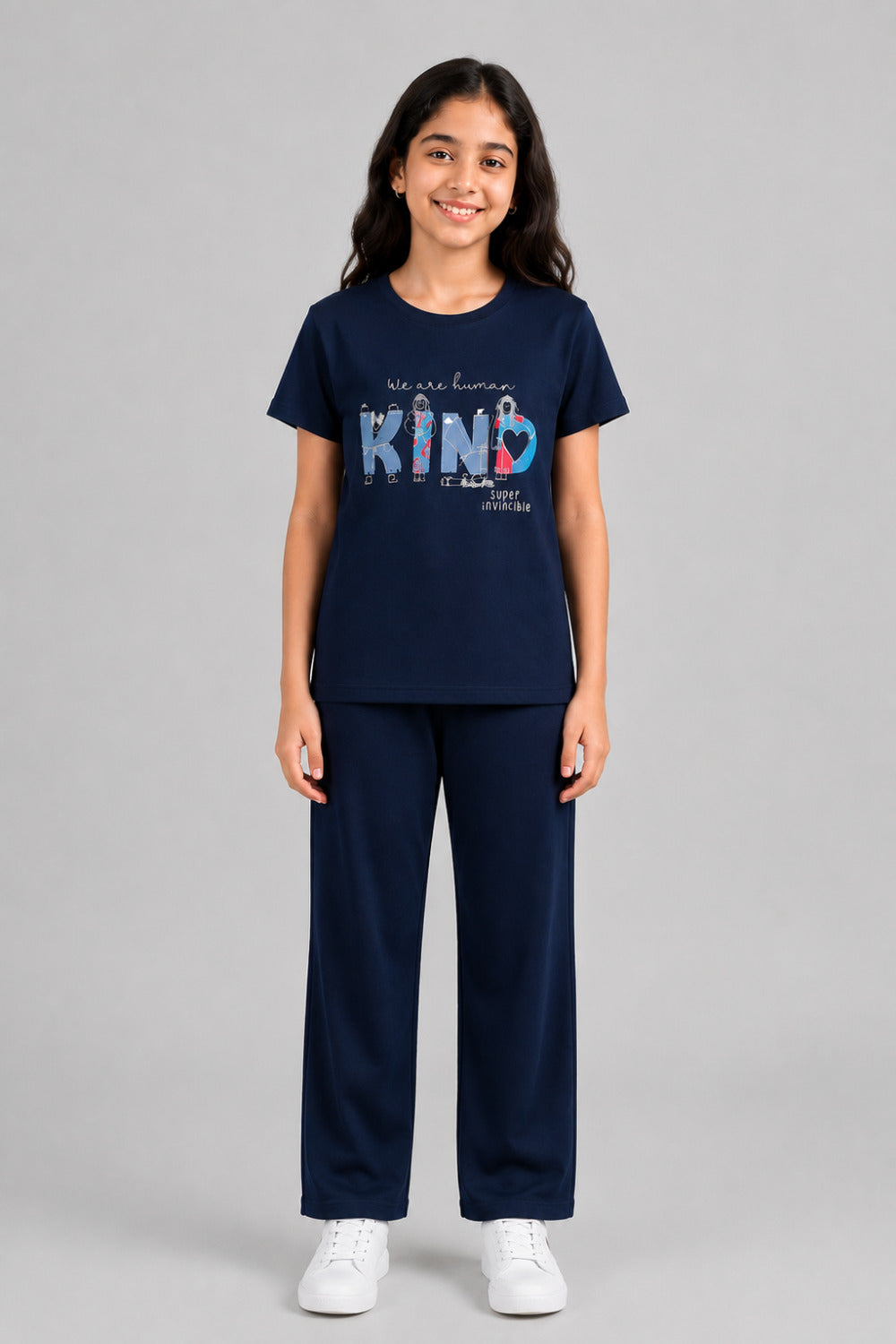 Girls Cotton T-Shirt & Pajama Set Soft Co-Ord Outfit for Kids (9-12 Years)