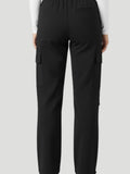 Winters Cozy Fleece Cargo Pants For Women - Black