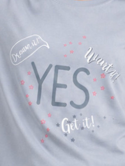 Girls Cotton T-Shirt & Pajama Set Soft Co-Ord Outfit for Kids (9-12 Years)