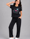 Girls Cotton T-Shirt & Pajama Set Soft Co-Ord Outfit for Kids (9-12 Years)