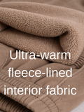 Jinxer Men Plus Size Winter Fleece Track Pants - Brown