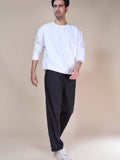 Jinxer Men Side Striped wide leg Fit Trackpants Black