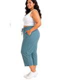 Cotton Capris For Women - Half Capri Pants - Sage