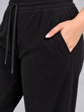 Women’s Ribbed Knit Track Pants / Relaxed Lounge Joggers with Drawstring
