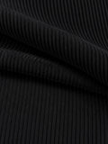 Women’s Ribbed Knit Track Pants / Relaxed Lounge Joggers with Drawstring