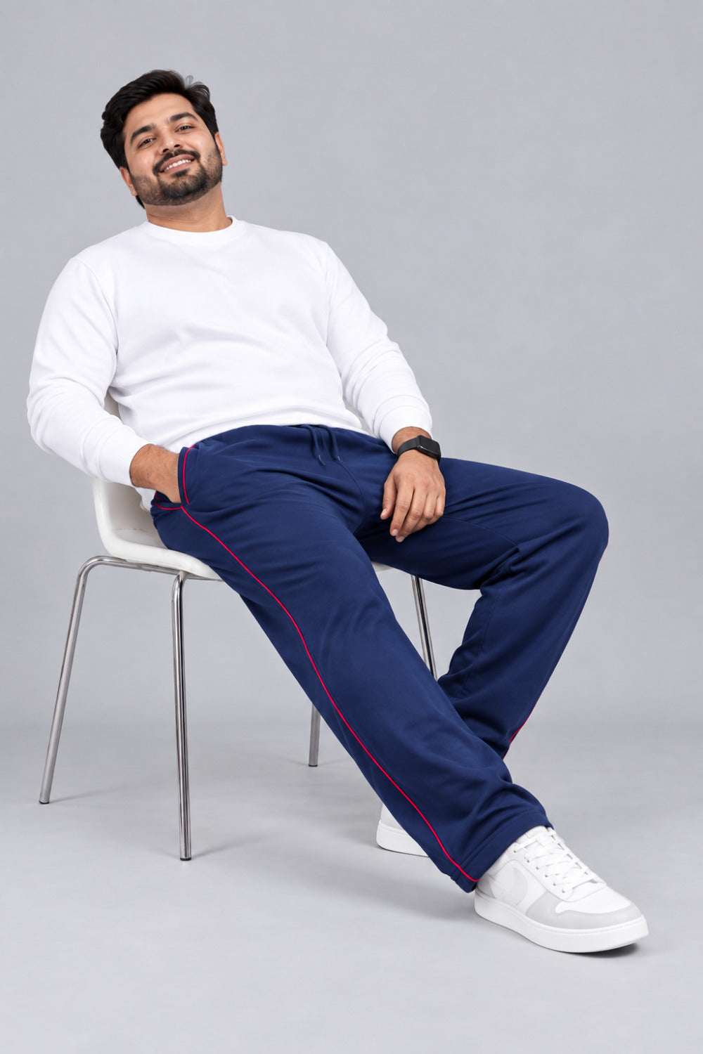 Jinxer Men Winter Fleece Track Pants - Blue
