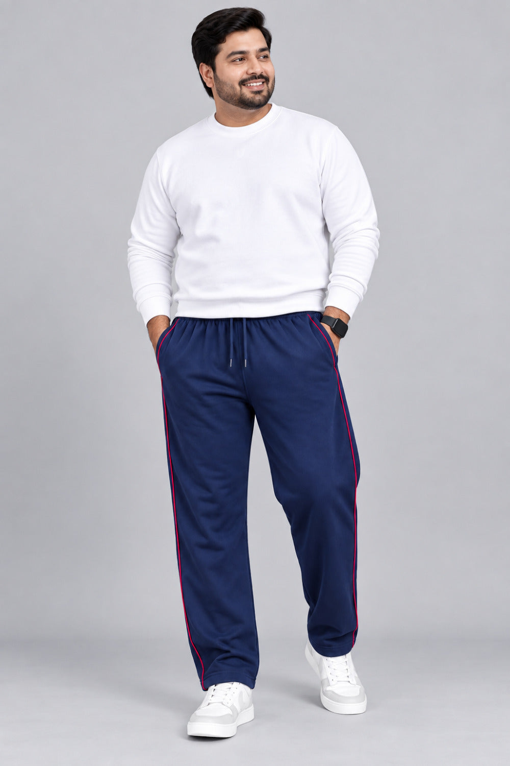 Jinxer Men Winter Fleece Track Pants - Blue
