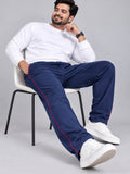 Jinxer Men Winter Fleece Track Pants - Blue