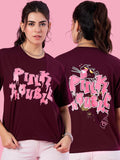 Printed Cotton Boxy Fit T-Shirt for Women