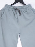 Women's High Rise Waffle Knit Track Pants-Grey