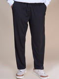 Jinxer Men Side Striped wide leg Fit Trackpants Black