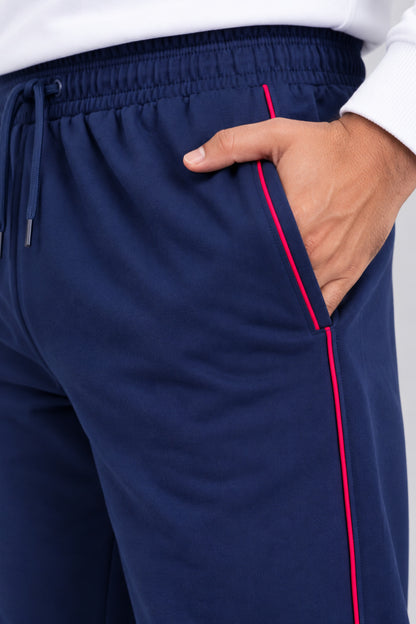 Jinxer Men Winter Fleece Track Pants - Blue