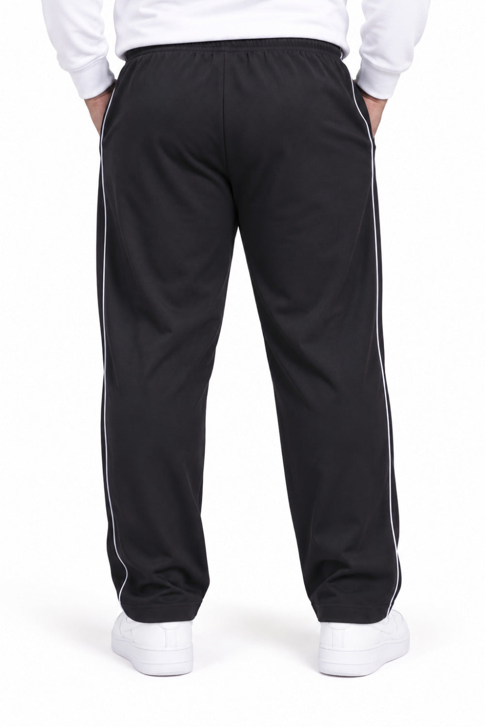 Jinxer Men Plus Size Winter Fleece Track Pants - Black