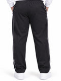 Jinxer Men Plus Size Winter Fleece Track Pants - Black
