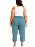 Cotton Capris For Women - Half Capri Pants - Sage