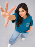 Cupid Woman Basic Printed Cotton Tees In Plus Sizes