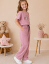 Girls Cotton T-Shirt & Pajama Set Soft Co-Ord Outfit for Kids 6-9 Years  (6-9 Years)