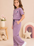 Girls Cotton T-Shirt & Pajama Set Soft Co-Ord Outfit for Kids 6-9 Years  (6-9 Years)