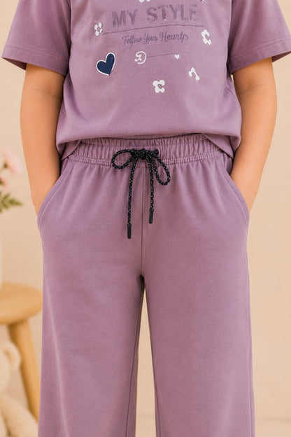 Girls Cotton T-Shirt & Pajama Set Soft Co-Ord Outfit for Kids 6-9 Years  (6-9 Years)