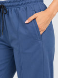 Mid Rise Easy Cotton Pants-Denim