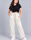 Girls' Relaxed Fit Cotton Track Pants for 11–14 Years