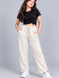 Girls' Relaxed Fit Cotton Track Pants for 11–14 Years