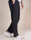 Jinxer Men Side Striped wide leg Fit Trackpants Black