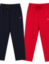 Cotton Track Pants For Women Pack of 2 (Pink & Navy Blue)
