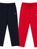 Cotton Track Pants For Women Pack of 2 (Pink & Navy Blue)
