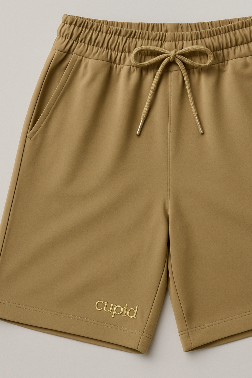 Cotton Shorts For Women - Plain Bermuda - Beige