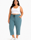 Cotton Capris For Women - Half Capri Pants - Sage