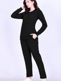 Women’s Cotton Fleece Co-Ord Set – Winter Wear-Black