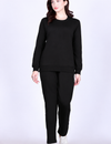 Women’s Cotton Fleece Co-Ord Set – Winter Wear-Black