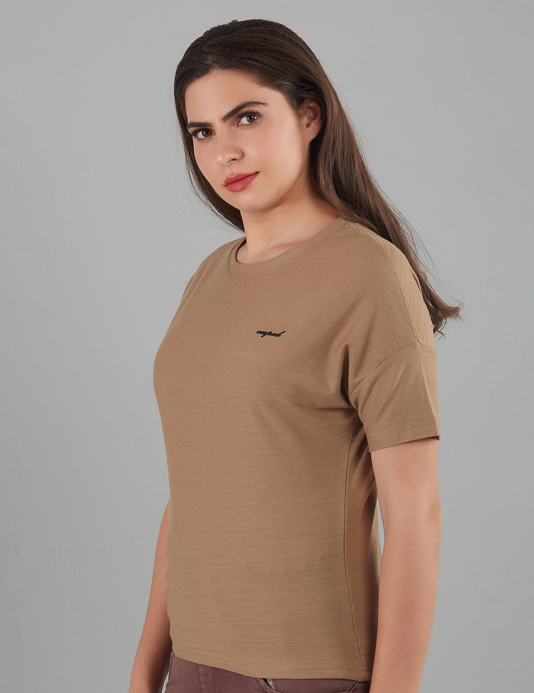 Women Plain Short T-shirts - Tortilla