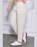 Mid Rise Easy Cotton Pants-Beige