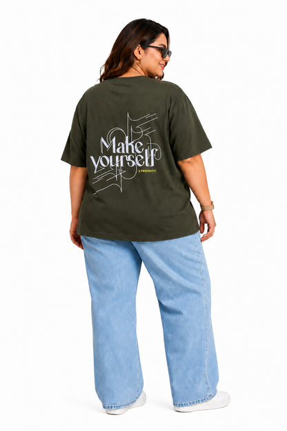 Cupid Woman Basic Printed Cotton Tees In Plus Sizes