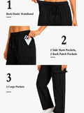 Women Smart Straight Fit Slay Cargo Pants-Black