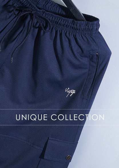 Comfortable navy blue cargo pants for men