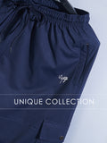 Comfortable navy blue cargo pants for men