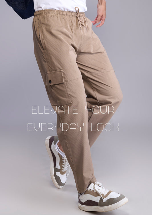 Jinxer Men Straight Fit Cargo Cotton Casual Pants 
