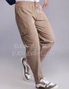 Jinxer Men Straight Fit Cargo Cotton Casual Pants - Cambridge Brown