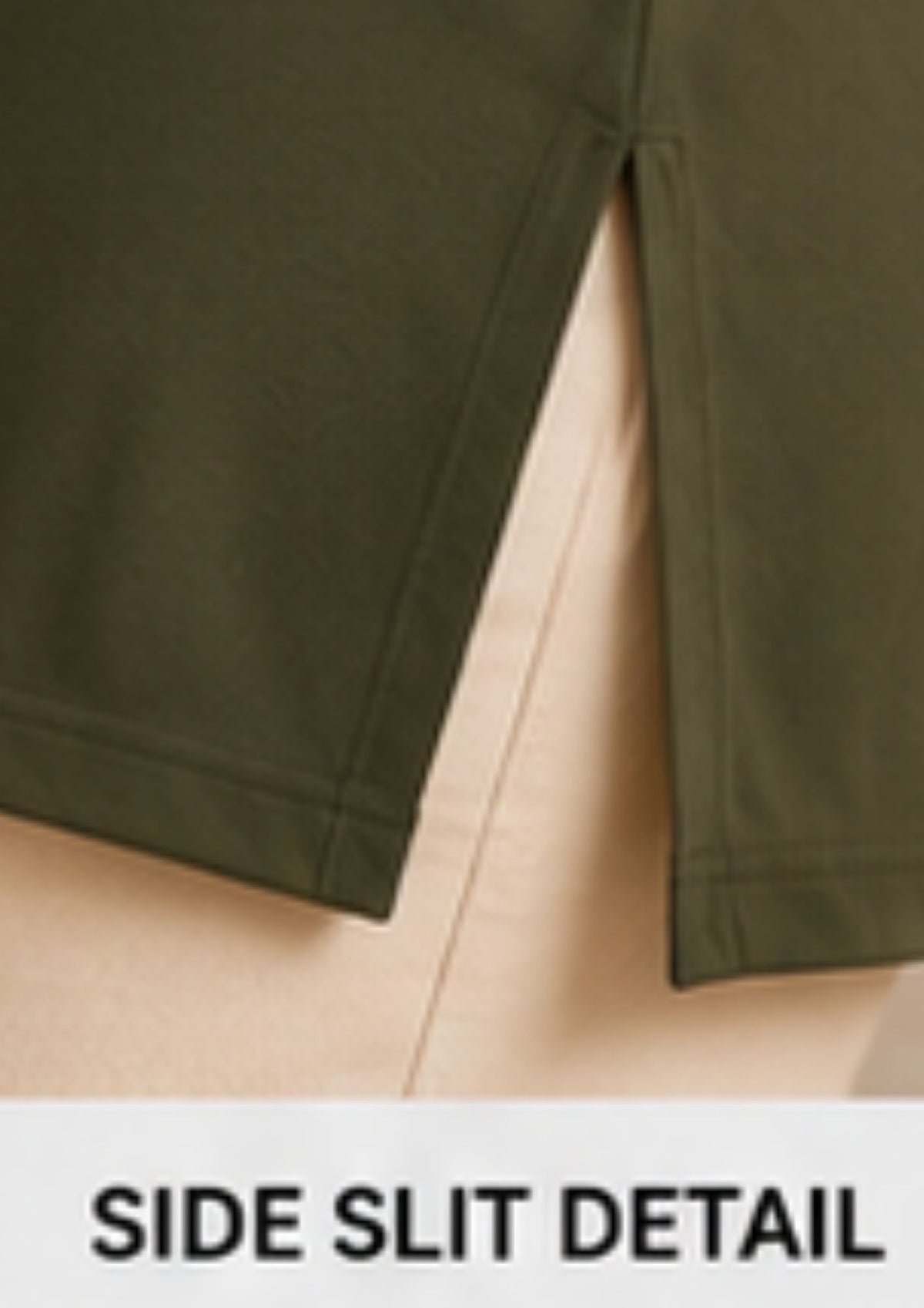 Woman Cotton Lycra V-Neck  Active Tees –Olive Green
