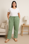Women’s Cotton Striped Pajama Pants | High Waisted | Sizes L–5XL
