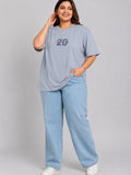 Cupid Woman Basic Printed Cotton Tees In Plus Sizes