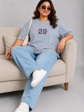 Cupid Woman Basic Printed Cotton Tees In Plus Sizes