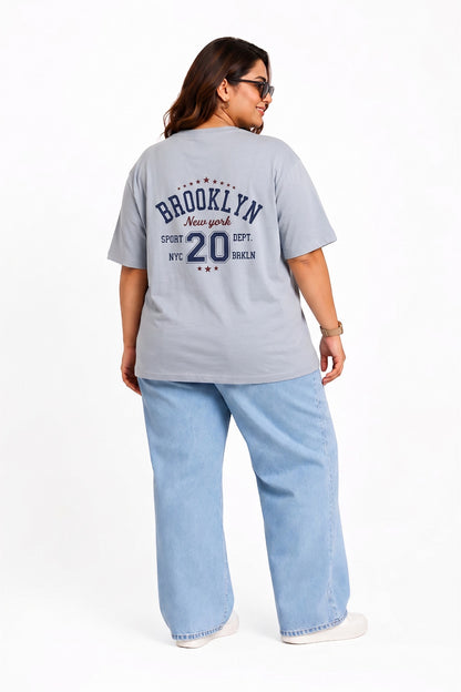 Cupid Woman Basic Printed Cotton Tees In Plus Sizes